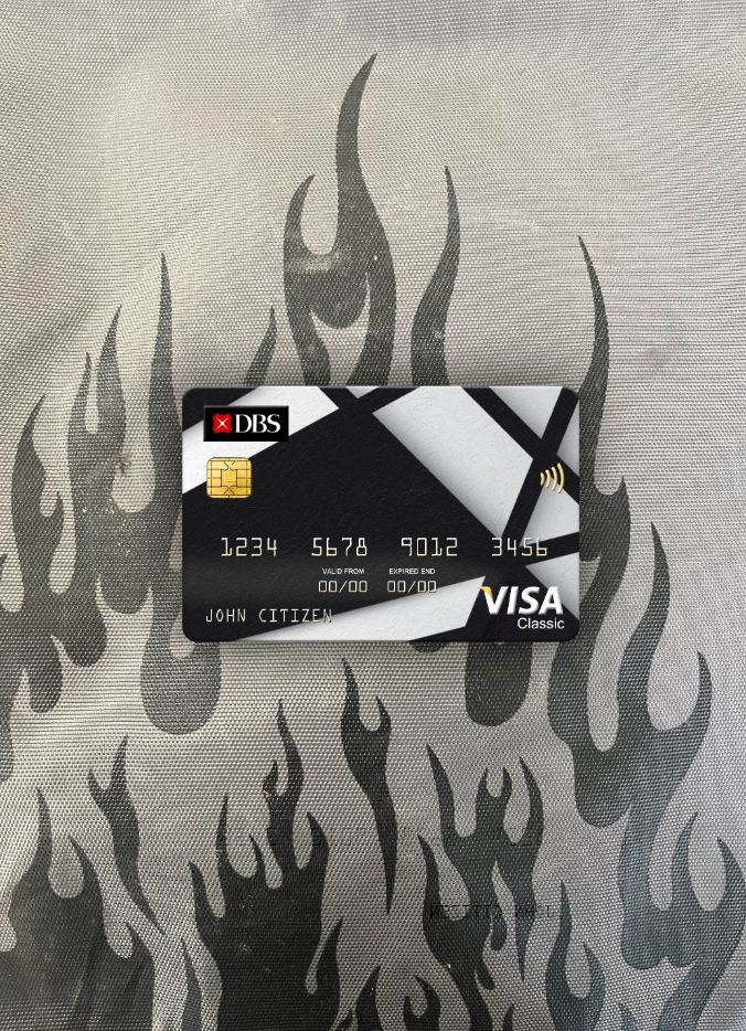 Download Singapore DBS bank visa classic card photolook front Photoshop template